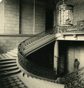 France Compiegne Castle Grand Staircase Escalier Old NPG Stereoview Photo 1900