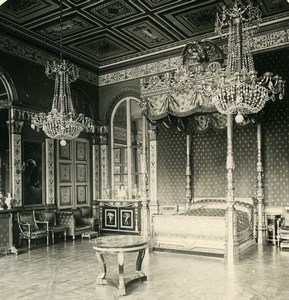 France Compiegne Castle Bedroom of the Empress Old NPG Stereoview Photo 1900