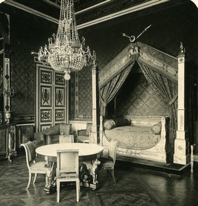 France Compiegne Castle Bedroom of Napoleon I Old NPG Stereoview Photo 1900