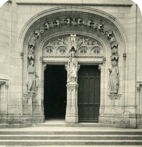 France Pierrefonds Castle Door of the Chapel Old NPG Stereoview Photo 1900