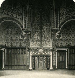 France Pierrefonds Castle Round Table Knights Hall Old NPG Stereoview Photo 1900