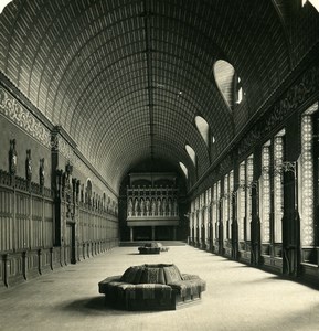 France Pierrefonds Castle Worthies Hall Old NPG Stereoview Photo 1900