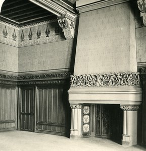 France Pierrefonds Castle the Seigneur's Study Old NPG Stereoview Photo 1900