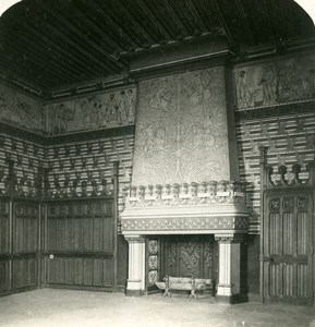 France Pierrefonds Castle the Seigneur's Bedroom Old NPG Stereoview Photo 1900