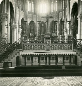 France Paris Basilica of St Denis High Altar Old NPG Stereoview Photo 1900
