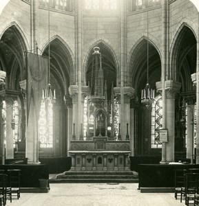 France Paris Basilica of St Denis Choir Apse Old NPG Stereoview Photo 1900