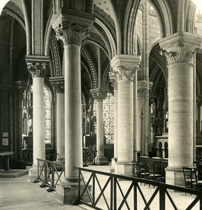 France Paris Basilica of St Denis Apse Old NPG Stereoview Photo 1900