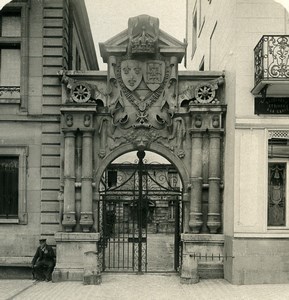 France Compiegne Castle Gate of Old Arsenal Old NPG Stereoview Photo 1900