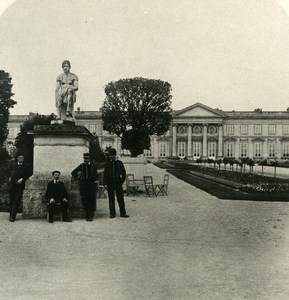 France Compiegne Castle Facade & Garden Old NPG Stereoview Photo 1900