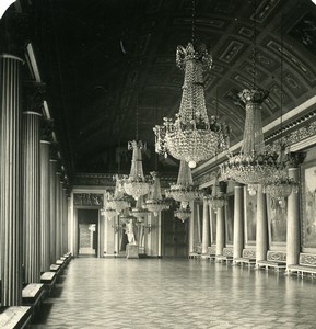 France Compiègne Castle Galerie des Fêtes Old NPG Stereoview Photo 1900