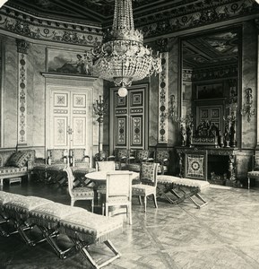 France Compiègne Castle Lady-in-waiting's Room Old NPG Stereoview Photo 1900