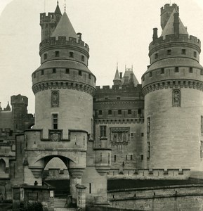 France Pierrefonds Castle Facade Old NPG Stereoview Photo 1900