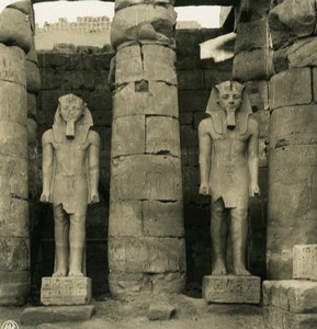 Egypt Luksor Luxor Ramesses Temple Ramses Old NPG Stereoview Photo 1900