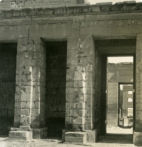 Egypt Luksor Luxor Ramesses Temple Ramses Old NPG Stereoview Photo 1900