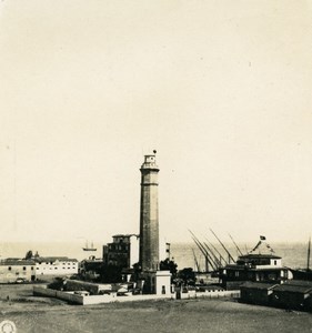 Egypt Port Said Lighthouse Old NPG Stereoview Photo 1900