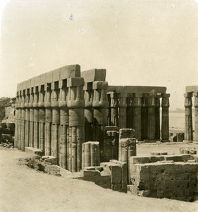 Egypt Luksor Louxor Luxor Jupiter Amun Temple Old NPG Stereoview Photo 1906