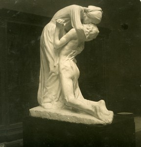 Belgium Brussels Sculpture Museum Braecke Forgiveness Photo Stereoview NPG 1900