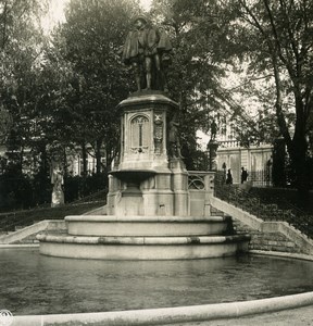 Belgium Brussels Monument of Count Egmont & Horne Old NPG Stereoview Photo 1900