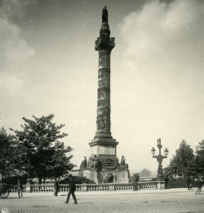 Belgium Brussels Bruxelles Column of Congress Old NPG Stereoview Photo 1900