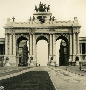 Belgium Brussels Monument Arcade du Cinquantenaire Old NPG Stereoview Photo 1900
