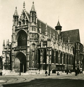 Brussels Church of Our Blessed Lady of the Sablon Old NPG Stereoview Photo 1900