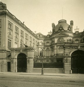 Belgium Brussels BruxellesCount of Flanders Palace Old NPG Stereoview Photo 1900
