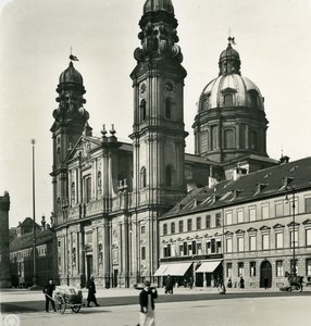 Germany Munich Theatine Church Theatinerkirche Old Photo Stereoview NPG 1900