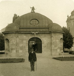 Germany Munich Hubertusbrunnen Fountain Old Photo Stereoview NPG 1900