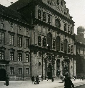 Germany Munich St. Michael's Jesuit Church Old Photo Stereoview NPG 1900