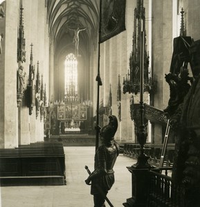 Germany Munich Frauenkirche Cathedral Interior München Photo Stereoview NPG 1900