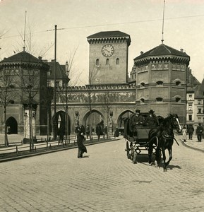 Germany Munich Isartor Gothic Gate München Old Photo Stereoview NPG 1900