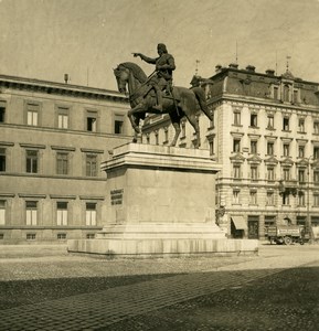 Germany Munich Statue of Maximilian I München Old Photo Stereoview NPG 1900