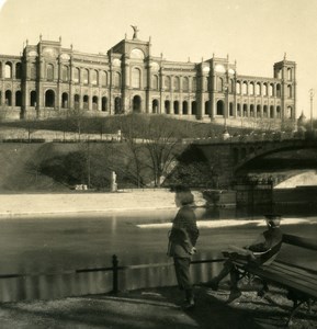 Germany Munich Maximilianeum Palace München Old Photo Stereoview NPG 1900