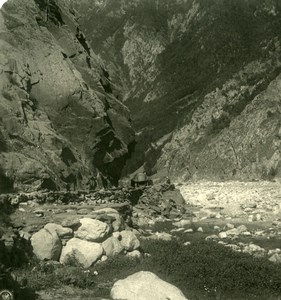 Caucase Georgie Passe de Darial Gorges de Darian Дарьяльское ущелье Ancienne Photo Stereo NPG 1906