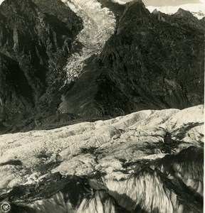 Caucase Transcaucasie Georgie Glacier de Dewdorak Ancienne Photo Stereo NPG 1906