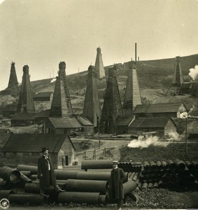 Caucase Tchétchénie Grozny Champs pétroliferes Russie Грозный Ancienne Photo Stereo NPG 1906
