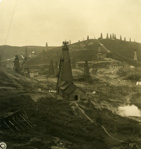 Caucasus Russia Grozny Oilfield Chechen Грозный Old Photo Stereoview NPG 1906