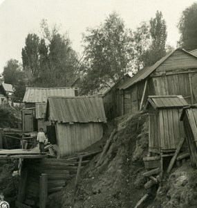 Russie Volga Tzaritzin Maisons des Choleriques Cholera Ancienne Photo Stereo NPG 1906