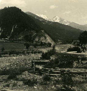 Caucase Transcaucasie Route militaire de Georgie village de Glola Ancienne Photo Stereo NPG 1906