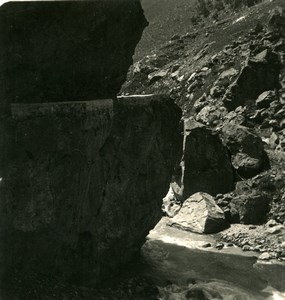 Caucase Transcaucasie Route militaire de Georgie gorge de Kasar Ancienne Photo Stereo NPG 1906