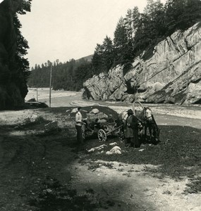 Caucase Transcaucasie Route militaire de Georgie vallée d'Ardon Ancienne Photo Stereo NPG 1906