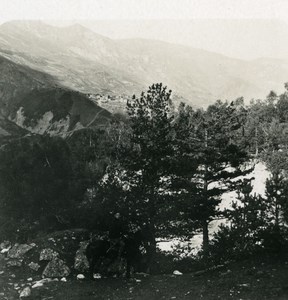 Caucase Transcaucasie Route militaire de Georgie village de Cei Ancienne Photo Stereo NPG 1906