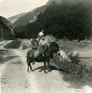 Caucasus Mountain Pyatigorsk Climbing Mashuk Пятигорск Photo Stereoview NPG 1906