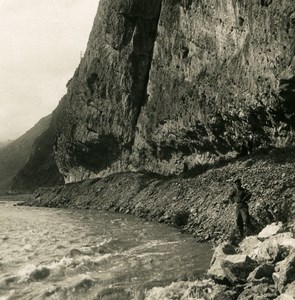 Caucase Transcaucasie Route militaire de Georgie vallée du Terek Ancienne Photo Stereo NPG 1906