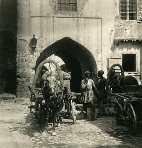 Caucase Transcaucasie Bakou Bazar Persan Azerbaïdjan Bakı Ancienne Photo Stereo NPG 1906