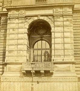 France Paris Louvre Palace Charles IX Balcony Old Photo Stereoview 1870