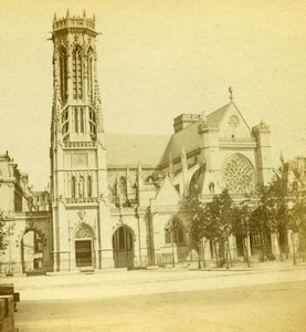 France Paris Church St Germain l Auxerrois Old Photo Stereoview 1860