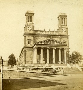 Paris Saint Vincent de Paul Church Old Vibien Golvin Photo Stereoview 1860