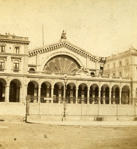 France Paris Railway Station Gare de l'Est Old Photo Stereoview 1870