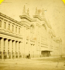 France Paris Railway Station Gare du Nord Old Hautecoeur Photo Stereoview 1870